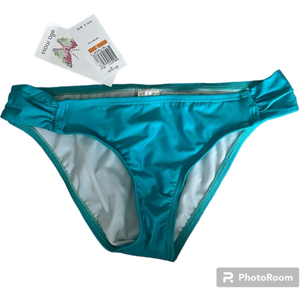 Ella Moss Turquoise Bikini Bottoms. Size Small. NWT